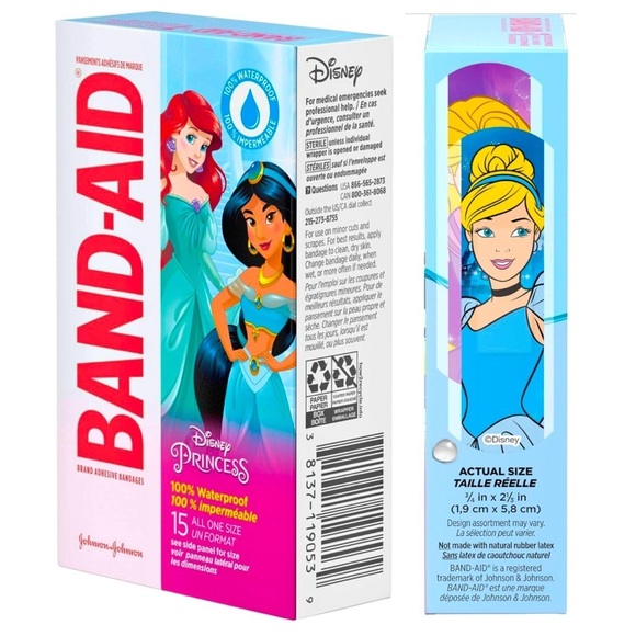 Band-Aid Bandages Disney Princess All One Size, 15 Count - Picture 4 of 4